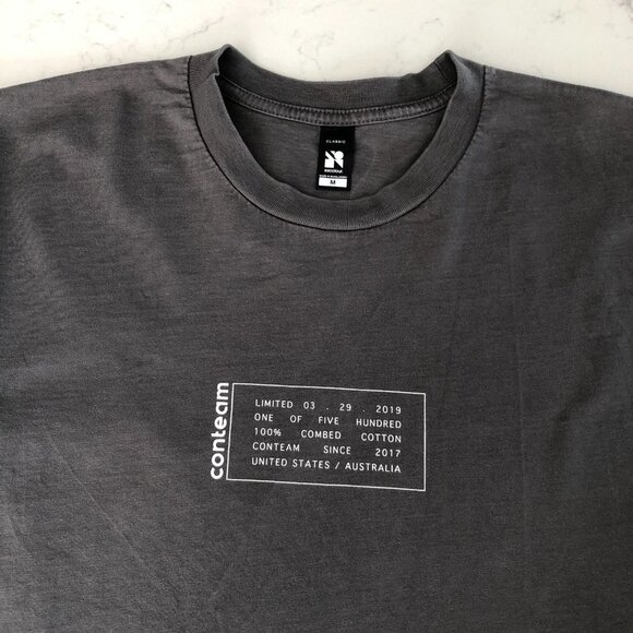 Ascolour Classic Graphic Casual Crew Neck Short Sleeve Cotton T Shirt Gray Sz M - Picture 4 of 12